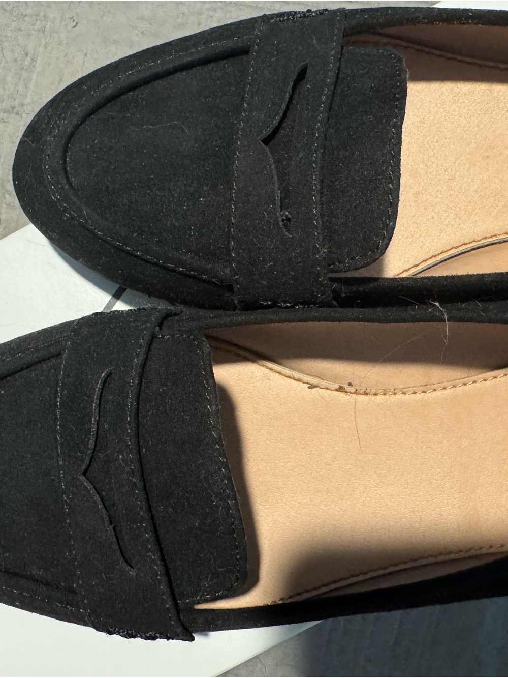 Madden Girl Black Suede Loafer Flats